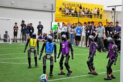 Độc đáo giải World Cup cho robot: Khi AI cũng biết sút bóng như siêu sao