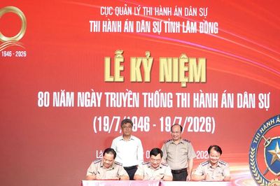 Thi hành án dân sự tỉnh Lâm Đồng kỷ niệm 80 năm truyền thống