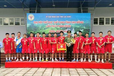Công an tỉnh giành Huy chương Vàng môn bóng đá tại Đại hội Thể dục thể thao tỉnh lần thứ X năm 2026