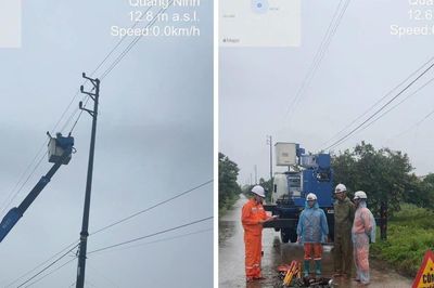 EVNNPC khôi phục điện cho hơn 6.700 khách hàng Quảng Ninh sau bão số 1