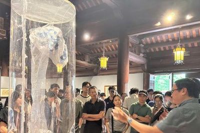 Trưng bày hơn 60 tác phẩm nghệ thuật tôn vinh giá trị Quốc Tử Giám