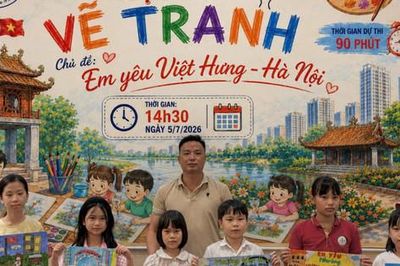 Thiếu nhi phường Việt Hưng gửi gắm tình yêu quê hương qua nét vẽ