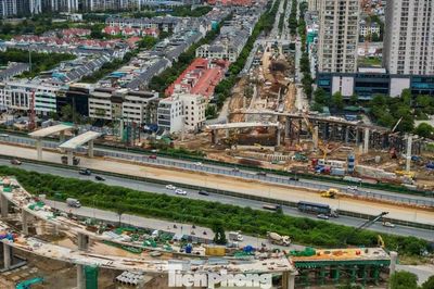 Toàn cảnh nút giao gần 2.400 tỷ đồng đang thành hình ở cửa ngõ phía Tây Hà Nội