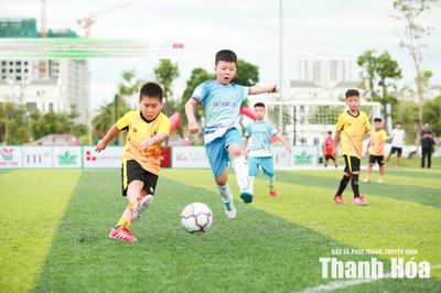 Xác định 4 đội U8 vào bán kết Giải Bóng đá Nhi đồng Báo và Phát thanh, truyền hình Thanh Hóa lần thứ V