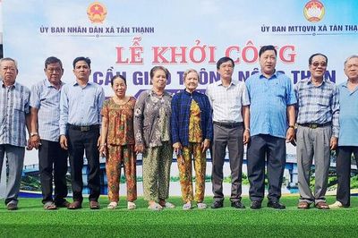 Khởi công 3 cây cầu giao thông nông thôn tại xã Tân Thạnh