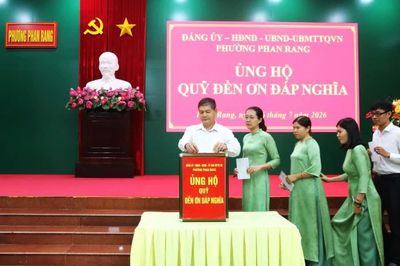 Phường Phan Rang phát động kêu gọi ủng hộ Quỹ 'Đền ơn đáp nghĩa' năm 2026