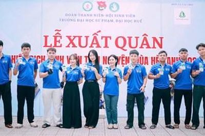 Hơn 60 chiến sĩ tình nguyện tham gia Chiến dịch Sinh viên tình nguyện Hè xanh