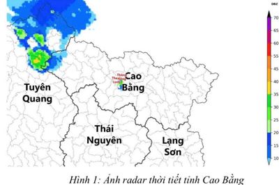 Cảnh báo dông, lốc, sét, mưa đá và mưa lớn cục bộ tỉnh Cao Bằng