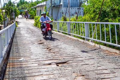 Cầu treo Vàm Lẽo xuống cấp, tiềm ẩn nguy cơ mất an toàn