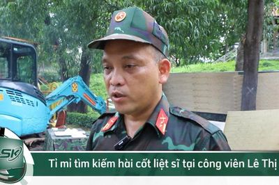 Tỉ mỉ tìm kiếm hài cốt liệt sĩ tại công viên Lê Thị Riêng
