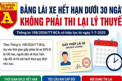 Quy định mới về đổi bằng lái xe: Quá hạn dưới 30 ngày được miễn thi lý thuyết