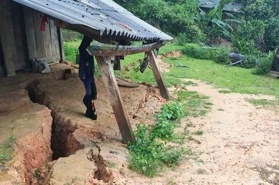 Mưa lớn, Điện Biên bị thiệt hại về giao thông, nhà ở của nhân dân