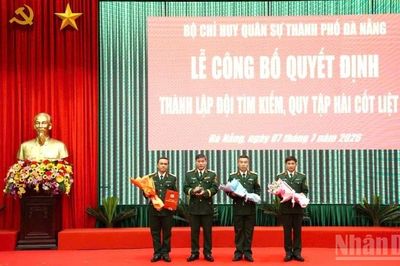 Công bố quyết định của Bộ Quốc phòng thành lập Đội tìm kiếm, quy tập hài cốt liệt sĩ