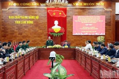 Đại tướng Nguyễn Tân Cương thăm và làm việc tại Lâm Đồng