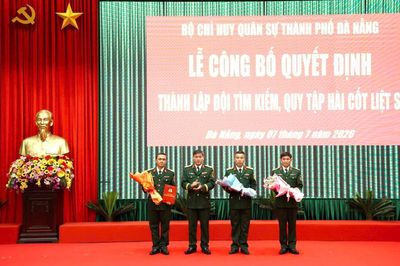 Thành lập Đội tìm kiếm, quy tập hài cốt liệt sĩ lâm thời thuộc Bộ CHQS TP Đà Nẵng