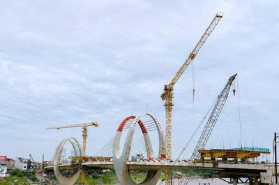 Hà Nội: Cầu hơn 1.800 tỷ đồng qua sông Đuống sắp 'cán đích' sau 3 năm thi công