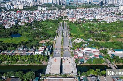 Toàn cảnh tuyến đường 10 làn xe ở Hà Nội sau khi gỡ vướng giải phóng mặt bằng