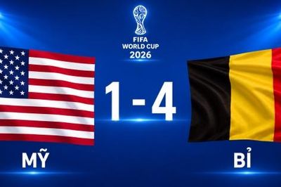 Bỉ thắng đậm chủ nhà Mỹ 4-1, hiên ngang vào tứ kết World Cup 2026
