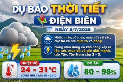 Bản tin Dự báo thời tiết ngày 8/7/2026