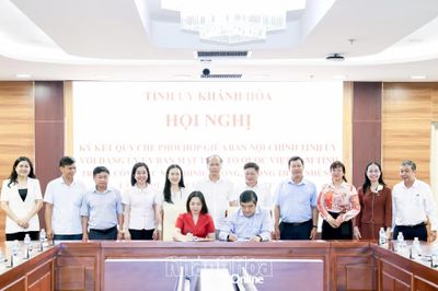 Ban Nội chính Tỉnh ủy và Đảng ủy Ủy ban MTTQ Việt Nam tỉnh ký kết Quy chế phối hợp