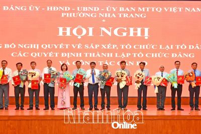 Phường Nha Trang công bố, chỉ định nhân sự của 29 tổ dân phố