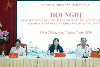 Tổ đại biểu số 8 - HĐND tỉnh tiếp xúc cử tri tại xã Chấn Thịnh