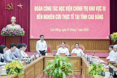 Tỉnh ủy làm việc với đoàn công tác Học viện Chính trị khu vực III