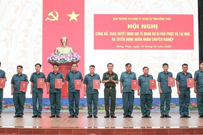 Đề xuất bổ sung 3 chức vụ thuộc Ban Chỉ huy quân sự cấp xã vào Luật Sĩ quan