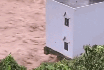 Lũ cuốn phăng ngôi nhà 2 tầng ở Lai Châu, thiệt hại hơn 1 tỷ đồng