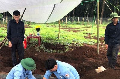 Gia Lai tìm thấy hài cốt liệt sĩ cùng nhiều di vật tại rẫy cà phê ở Ia Phí