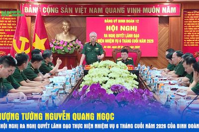 Thượng tướng Nguyễn Quang Ngọc dự Hội nghị ra nghị quyết lãnh đạo thực hiện nhiệm vụ 6 tháng cuối năm 2026 của Binh đoàn 12