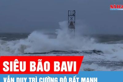 Siêu bão Bavi vẫn duy trì cường độ rất mạnh