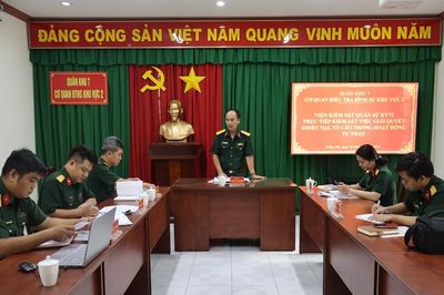 VKS Quân sự Khu vực 72 trực tiếp kiểm sát việc giải quyết khiếu nại, tố cáo trong hoạt động tư pháp