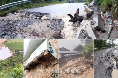 Lai Châu: Mưa lớn tiếp tục gây sạt lở, nhiều tuyến đường ách tắc