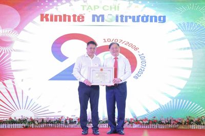 Tạp chí Kinh tế Môi trường nhận Bằng khen của Liên Hiệp hội Việt Nam