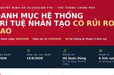 Thủ tướng ban hành danh mục 46 hệ thống trí tuệ nhân tạo có rủi ro cao