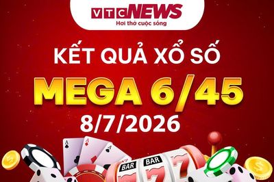 Vietlott 8/7 - Kết quả xổ số Vietlott hôm nay 8/7/2026 - Xổ số Mega 6/45