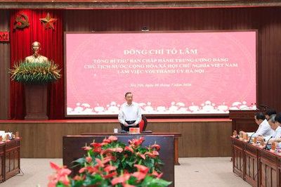 Tổng Bí thư, Chủ tịch nước Tô Lâm làm việc với Ban Thường vụ Thành ủy Hà Nội