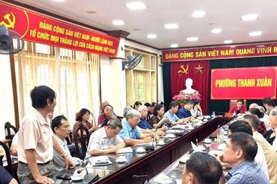 Đảng ủy phường Thanh Xuân giao ban với 35 chi bộ khu dân cư sau kiện toàn, sắp xếp