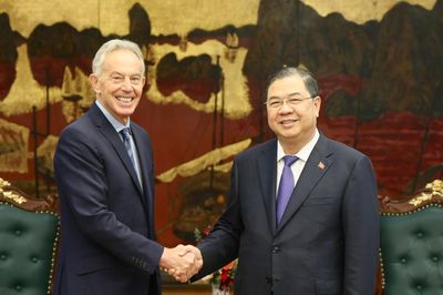 Phó Thủ tướng Thường trực Phạm Gia Túc tiếp cựu Thủ tướng Vương quốc Anh Tony Blair