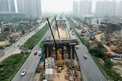 Hà Nội điều chỉnh tổ chức giao thông phục vụ thi công nút giao Vành đai 3,5 với Đại lộ Thăng Long