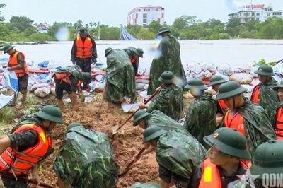 Quân đội chủ động ứng phó với mưa lớn, ngập lụt, sạt lở ở Bắc Bộ
