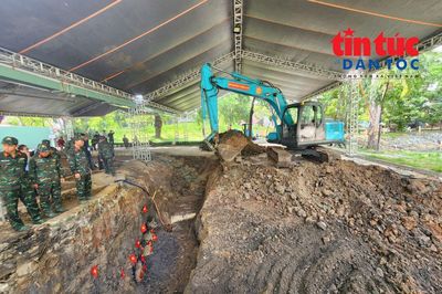 Mở rộng khai quật tại khu vực phát hiện hài cốt liệt sĩ ở Công viên Lê Thị Riêng