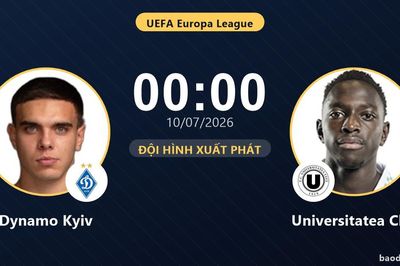 TRỰC TIẾPTrực tiếp Dynamo Kyiv vs Universitatea Cluj: Hiệp 2 bắt đầu, hòa 0-0