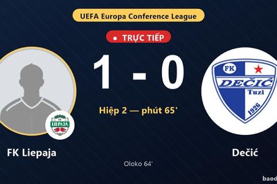 TRỰC TIẾPTrực tiếp FK Liepaja vs Dečić: FK Liepaja mở tỷ số