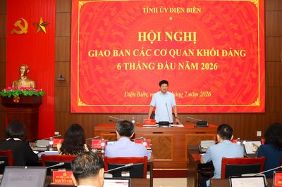 Giao ban các cơ quan khối Đảng 6 tháng đầu năm 2026