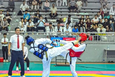 Những sinh viên tỏa sáng trên sàn đấu Taekwondo
