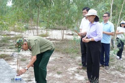 Khoanh vùng khu vực nghi có hố chôn liệt sĩ tại di tích Cấm An Sơn