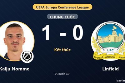 Kalju Nomme hạ Linfield nhờ bàn duy nhất sau giờ nghỉ