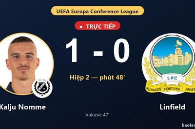 TRỰC TIẾPTrực tiếp Kalju Nomme vs Linfield: Kalju Nomme mở tỷ số